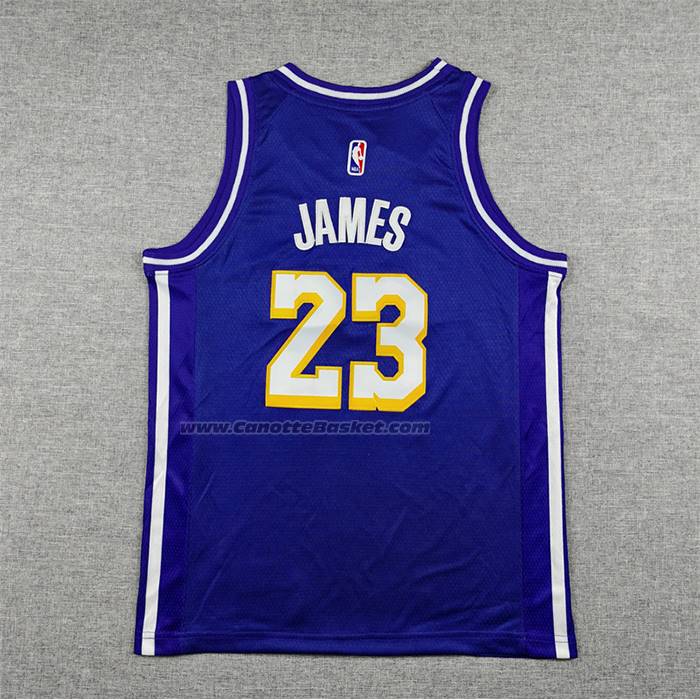 Maglia Bambino Los Angeles Lakers Lebron James No 23 Statement 2025-26 Viola